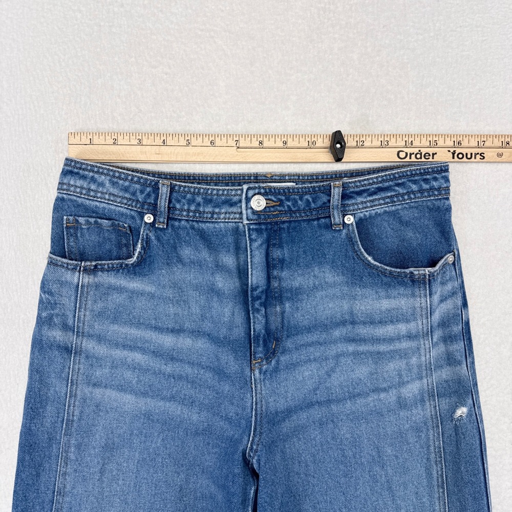 Ann Taylor LOFT Barrel Jeans Womens Size 28 / 6 Medium Wash Wide Leg Baggy - Picture 7 of 7